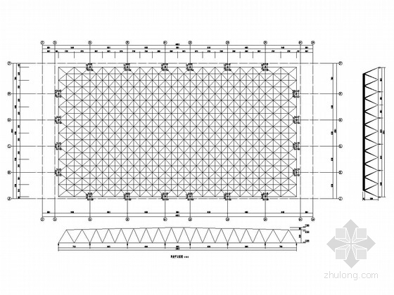室内游泳馆设计施工图资料下载-健身活动中心游泳馆屋面钢网架施工图