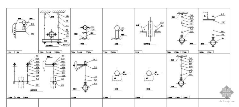 管道安装节点资料下载-某发电工程蒸汽管道安装图