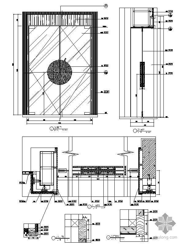 钢化玻璃地弹门节点资料下载-大堂钢化玻璃门详图