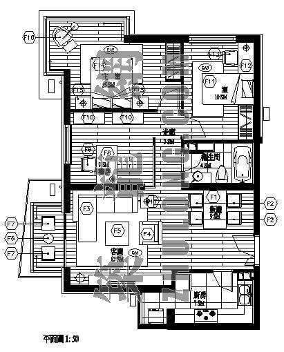 室内设计套图学生作业资料下载-某香港设计师的三居室住宅室内设计套图