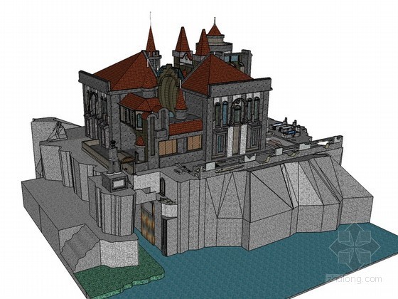 德国城堡式别墅模型资料下载-城堡别墅