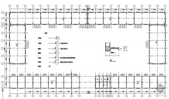 120m钢箱梁设计图纸资料下载-某120m排架（钢结构）仓库