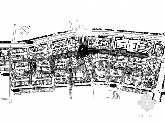新式校园景观规划平面图资料下载-[杭州]商业步行街景观规划设计平面图