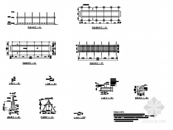 木质廊架cad施工资料下载-木质花架施工图
