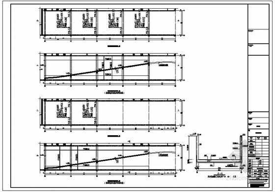 地下车库坡道标高资料下载-某地下车库坡道详图大样节点详图