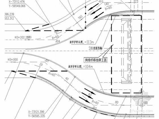 城市交叉口平面设计图资料下载-[重庆]双向四车道城市次干道全套施工图设计350张（道路排水照明）