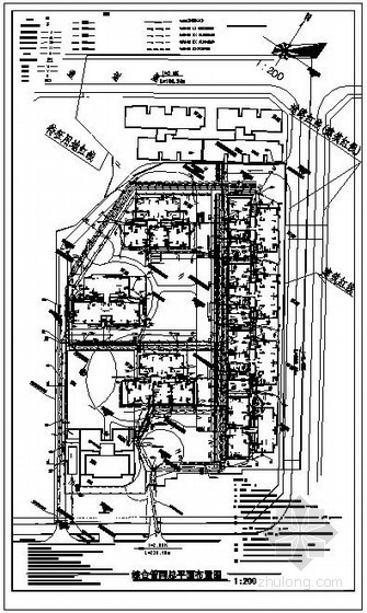 综合小区平面资料下载-重庆某小区综合管网总平面图