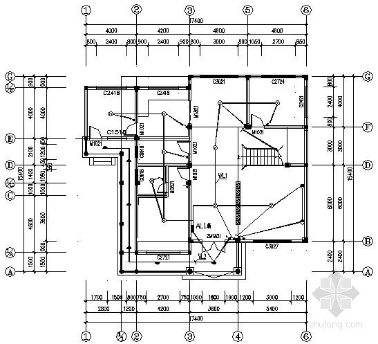 2层混凝土结构小别墅图纸资料下载-两层小别墅电气施工图纸