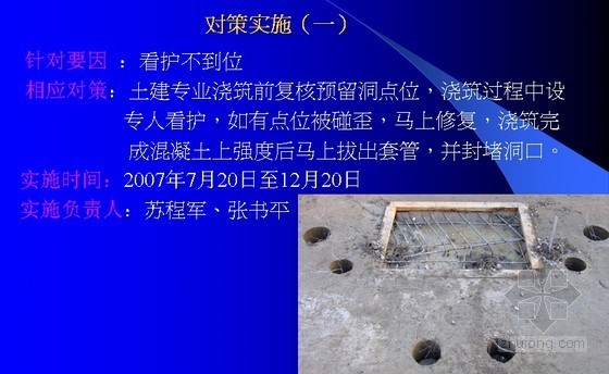 预留预埋QC资料下载-[QC成果]确保土建工程中预留预埋点位准确率