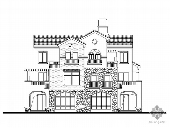 西班牙ZARID别墅资料下载-[安徽]某三层西班牙式别墅建筑施工图