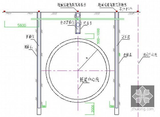 [云南]地铁盾构始发与掘进施工方案（119页）-主断面监测点布置示意图