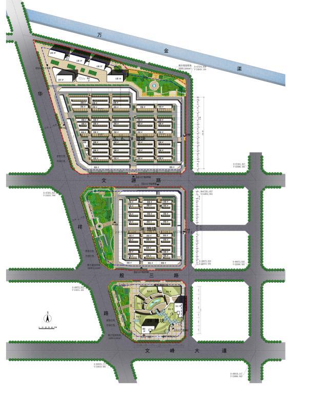 [河南]新欧式典雅商业综合体建筑设计方案文本-新欧式典雅商业综合体建筑总平面图