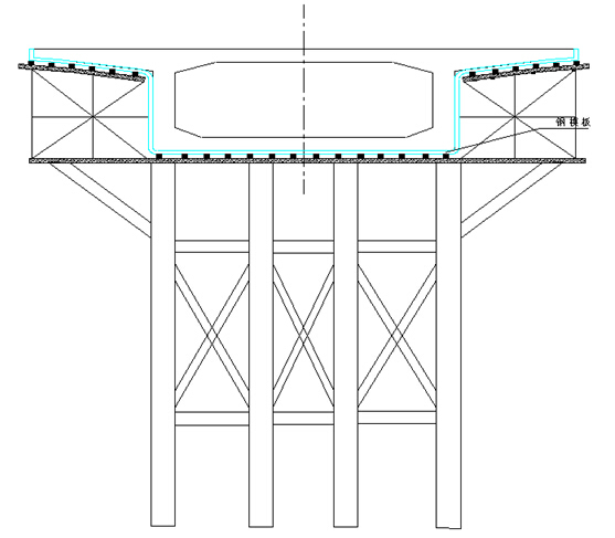 [新疆]公路桥梁建设项目总体施工技术方案（160页）-支架施工方案示意图
