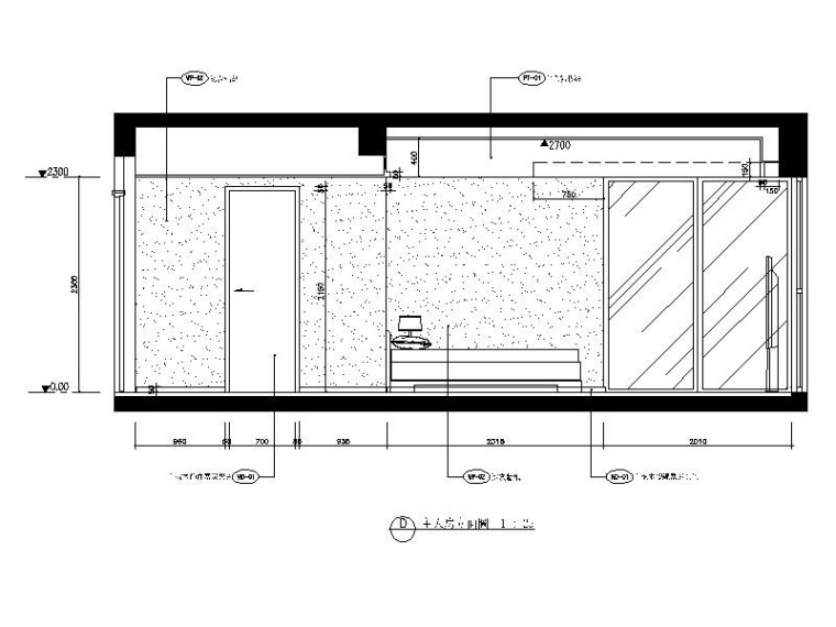 [珠海]现代简约时尚大气样板房室内设计施工图（含效果图）-[珠海]现代简约时尚大气样板房室内设计立面图