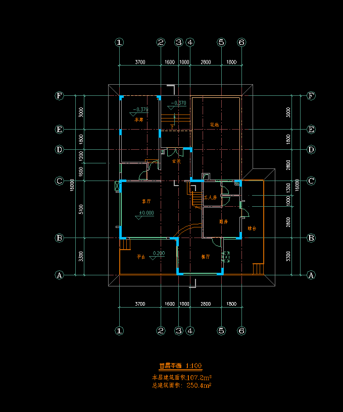 三层场馆建筑施工图资料下载-三层别墅建筑施工图