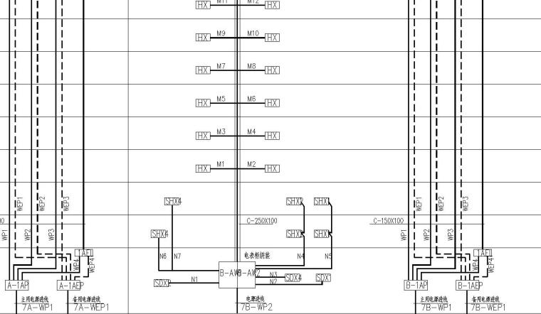 日式料理餐饮空间平面图资料下载-某19f住宅楼电气平面图