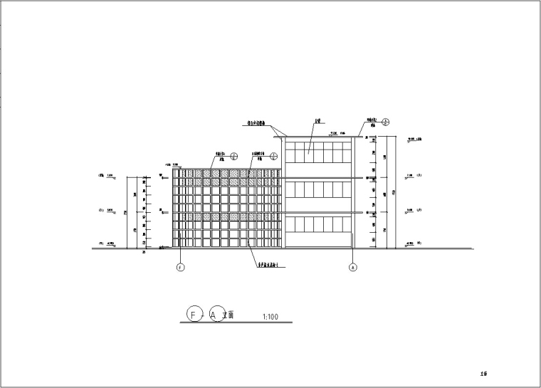 某小区多层会所建筑设计方案施工图CAD-2