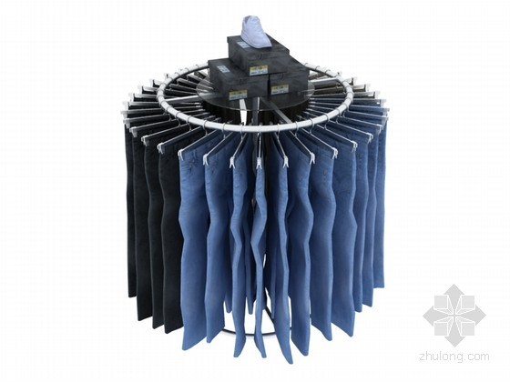 服装3D设计图资料下载-服装店中岛3D模型下载
