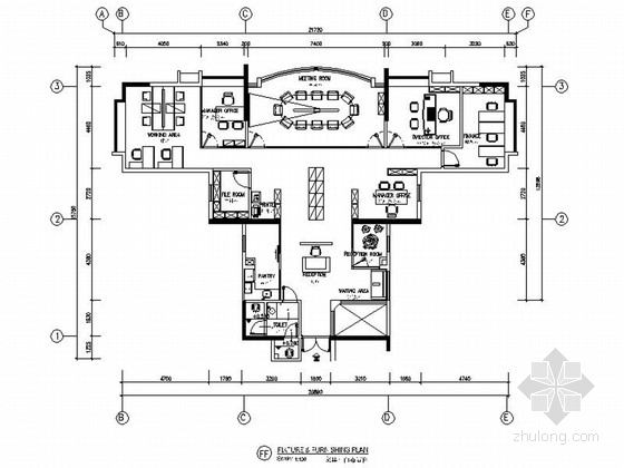 办公室室内装修CAD图纸资料下载-[广东]精品时尚现代风格办公室室内装修施工图（含效果）