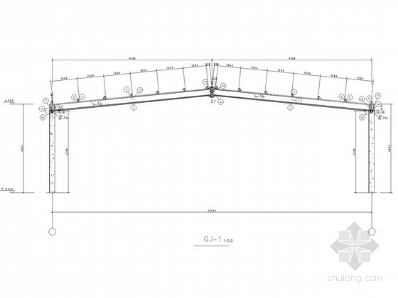 18米门式刚架资料下载-18米跨门式刚架仓库结构施工图(2013年3月，含建施)