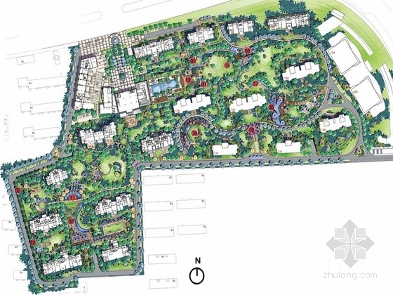 住宅区景观平面图手绘资料下载-[合肥]大隐于境概念住宅区景观设计方案（独家原创）