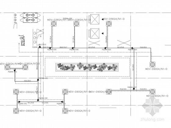 空调室内机立面图资料下载-物流中心空调系统设计施工图