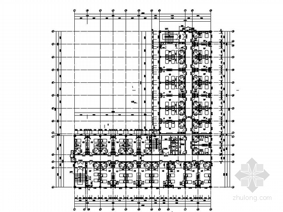 [江苏]17层现代风格商务酒店设计施工图-17层现代风格商务酒店设计平面图