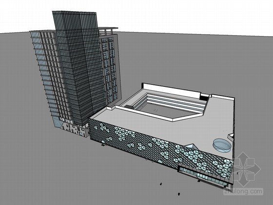 时尚建筑SketchUp模型下载-时尚建筑 