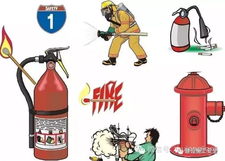 安全教育宣传图资料下载-施工现场消防安全管理：制度、器材、要求