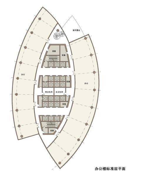 [重庆]超高层生长形态商业综合体建筑设计方案文本（含CAD）-超高层生长形态商业综合体建筑平面图