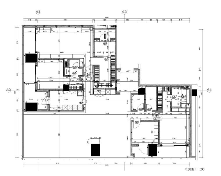 SCDA如恩|知名地产公寓样板间D户型施工图+效果图+物料表-D1户型平面图