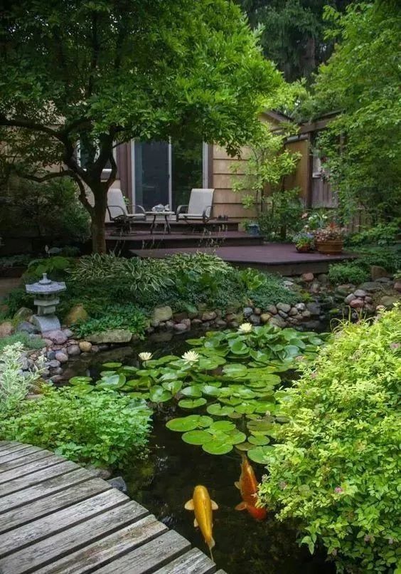 禅意庭院资料下载-让人心生禅意的庭院池塘设计！