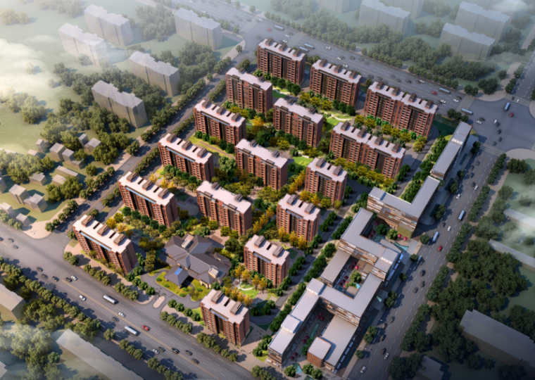 住宅小区立面设计方案资料下载-[上海]乐都路商品住宅小区规划设计方案文本