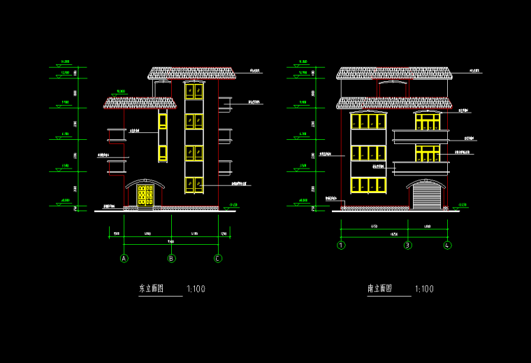 四层别墅CAD设计图资料下载-四层建筑别墅方案设计（包含CAD）