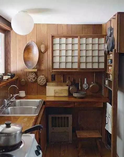 日式风室内设计资料下载-日式原木风的厨房不容错过