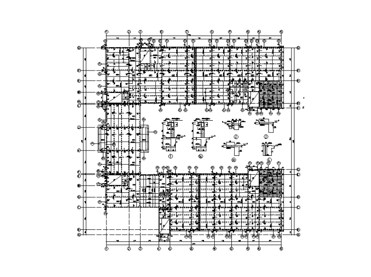 8层楼结构施工图资料下载-5层钢混框架大学教学楼建筑结构施工图2015