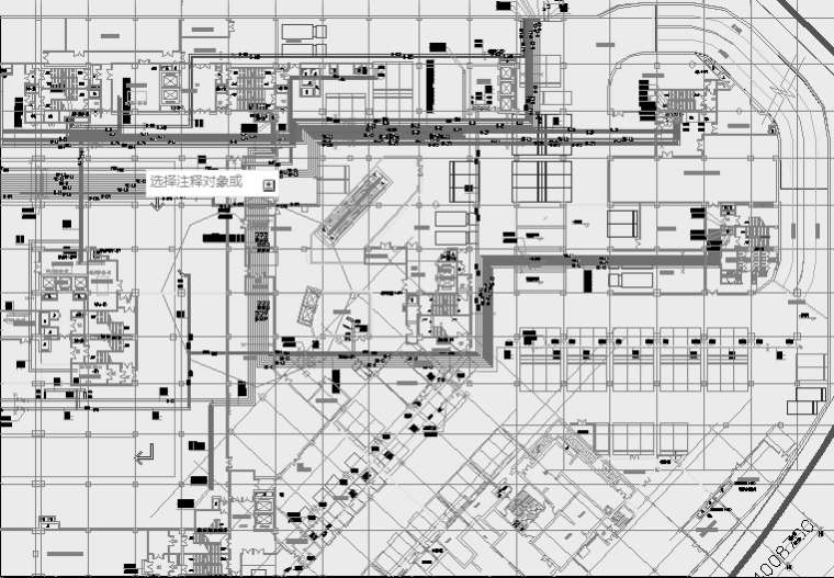 [甘肃]知名商业购物中心暖通全系统设计施工图（采暖,机房设计）-地下一层二段空调采暖水系统图平面图.png