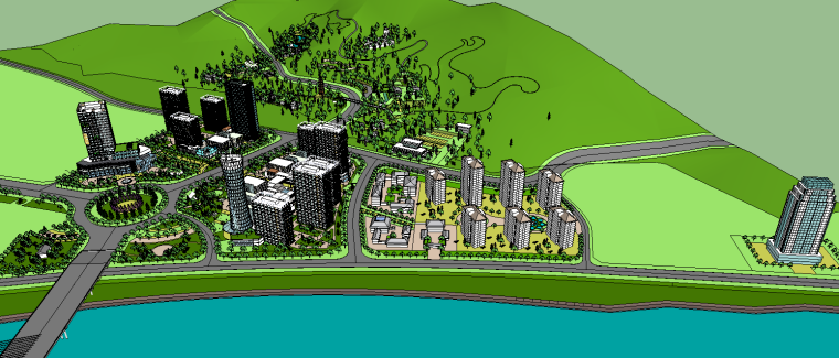 安康未来城市规划设计建筑SU模型-微信截图_20181026171028