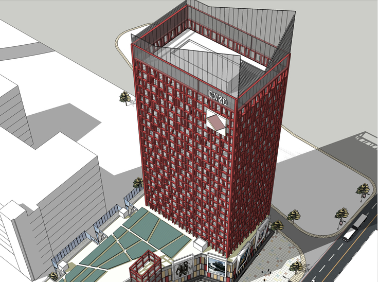 大型城市商业综合体方案SU模型-城市大型商业综合体方案sketchup模型1