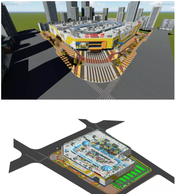 上海松江万达广场草图模型资料下载-商洛万达广场BIM应用案例