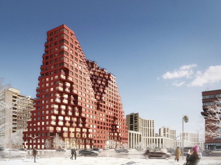 MVRDV 在莫斯科设计 RED7 住宅项目，将电子游戏“我的世界”变为现实, RED7 Courtesy of MVRDV