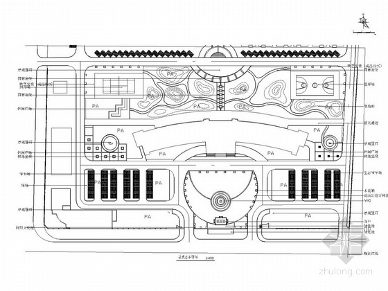 篮球场布局图资料下载-现代风格居住区景观设计施工全套图