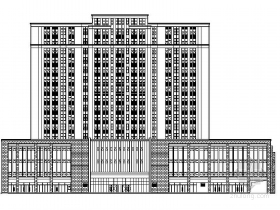 江苏省小高层建筑设计图资料下载-[江苏]现代风格高层酒店建筑设计施工图