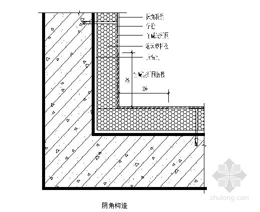 [天津]框架结构住宅外墙外保温工程专项施工方案（专家论证）-阴角构造 