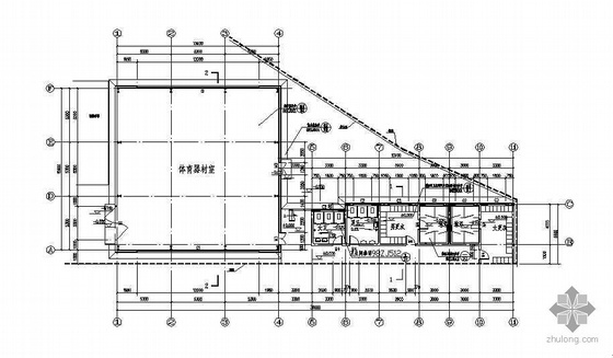 某学校二层体育器材室建筑设计方案-3