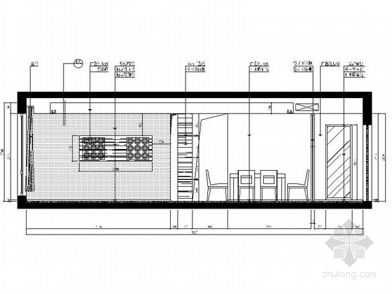 [常州]开发区核心现代四居室样板间装修图（含方案）-餐厅立面图 