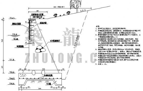 河道驳岸施工方案资料下载-水利河道整治--驳岸详图