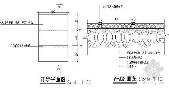 汀步大样图