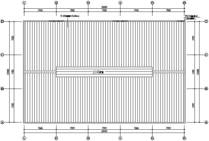 门型钢结构厂房资料下载-21X35m门式刚架厂房钢结构工程施工图（CAD，12张）