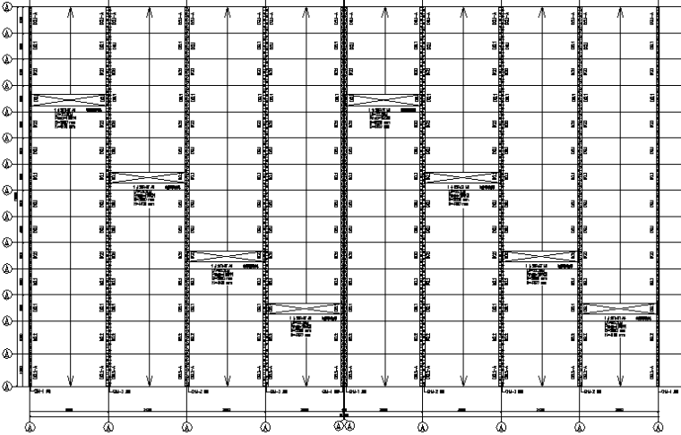 墙面檩条节点图资料下载-成都钢铁物流仓储门式刚架多跨钢结构施工图（CAD，14张）
